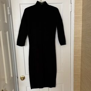 J. McLaughlin Elegant Black Long Sleeve Dress